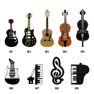 9 styles Musical Instruments Model pendrive 4GB 16GB 32GB 64GB 128GB USB flash drive violin/piano/guitar