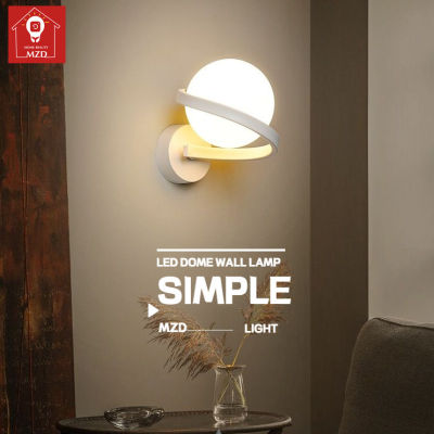 MZD【3สี Bulb】LED ง่ายข้างเตียงนอนโคมไฟติดผนังทันสมัยตกแต่งแบบนอร์ดิก Wall ลูกบอลโคมไฟห้องอุ่นโคมไฟ
