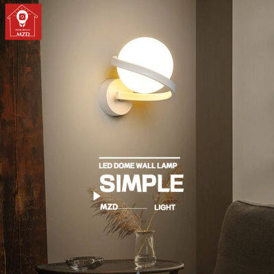 MZD【3สี Bulb】LED ง่ายข้างเตียงนอนโคมไฟติดผนังทันสมัยตกแต่งแบบนอร์ดิก Wall ลูกบอลโคมไฟห้องอุ่นโคมไฟ