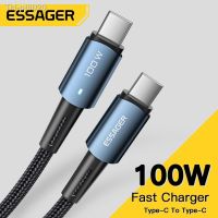 ↂஐ  Essager USB C To USB C Cable PD100W 60W Fast Charge Mobile Cell Phone Charging Cord Wire For Xiaomi Samsung Huawei Macbook iPad