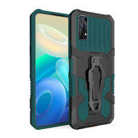 เคสสำหรับ Realme 7 กรณีผู้ถือเข็มขัดคลิปป้องกันการตั้งแคมป์กันกระแทกฝาครอบด้านหลังเสริมแรง