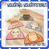 พรมดักฝุ่น พรมดักทรายแมว แผ่นดักทรายแมว พรมเช็ดเท้า mat for pet [พรมลาย]