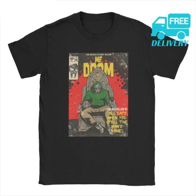 Men Tshirts All Doom Legend Funny Cotton Tees Mf Comic T Shirts Clothes