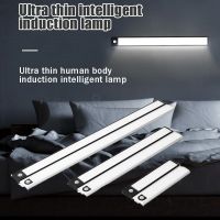 ◘♧❃ Ultra Thin 20/40/60CM Kitchen LED Under Cabinet Lighting PIR Motion Sensor Led Lamp USB Rechargeable Aluminum Bedroom Light Bar