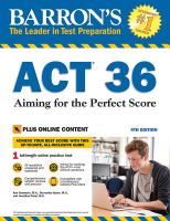 หนังสืออังกฤษใหม่ Act 36: Aiming for the Perfect Score w/1 online test : Aiming for the Perfect Score (4TH) [Paperback]