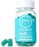 Sugarbear Vegan Hair Gummy Vitamins with Biotin, Vitamin C, Vitamin B-12, Zinc for Hair Skin &amp; Nails (1 Month Supply)