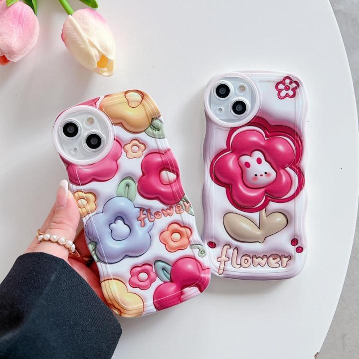 3d-visual-effects-phone-case-for-oppo-realme-5-pro-case-realme-5pro-cute-cartoon-dog-little-bear-flower-rabbit-shockproof-silicone-phone-cover