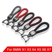 พวงกุญแจรถหนังเมทัลลิกสำหรับ Bmw X1 X3 X4 X5 X6 E71 X7 E84 F48 F25 E83 F26 E53 F85 F15 E70 F16 F86 G05รถ