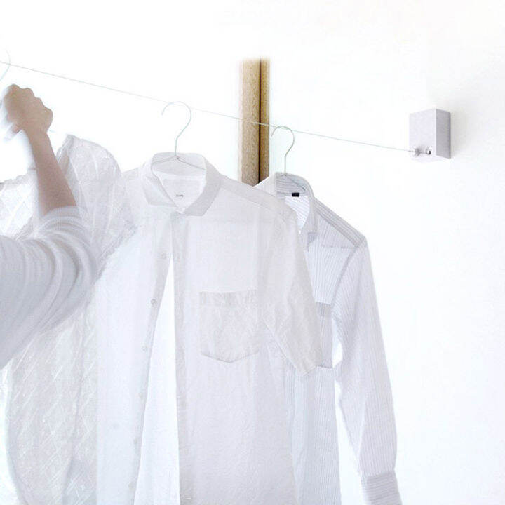 retractable-laundry-clothesline-clothes-hanger-wall-hanging-stretch-washing-clothes-line-shrinking-balcony-invisible-line