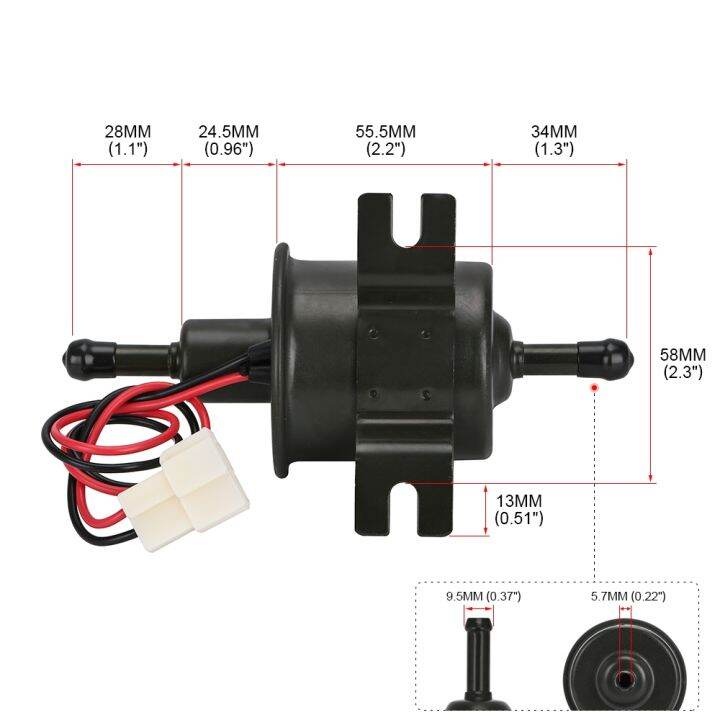 universal-24v-electric-fuel-pump-low-pressure-bolt-fixing-wire-diesel-petrol-hep-02a-for-car-carburetor-motorcycle-atv-gold