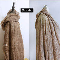 50*170ซม. อุณหภูมิสูงพับเสื้อผ้าผ้า Feather รูปแบบ Bump Shape พิมพ์ Crepe Texture Design ผ้า DIY