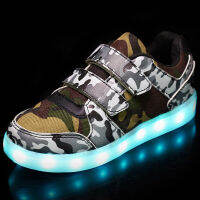 Size 25-37 Children LED Shoes for Boys Girls USB Charger Schoenen Kids Chaussure Enfant Luminous Glowing Sneaker with Light Sole