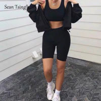 Sean Tsing®S-4XL นุ่ม Viscose Leggings จักรยานกางเกงขาสั้นสำหรับผู้หญิงกีฬาออกกำลังกาย Activewear วิ่ง Jogger สาวถนนเต้นรำกางเกง...