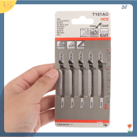 [rBIL] 5pcs T101AO HCS T-Shank จิ๊กซอว์ใบมีดโค้งตัดเครื่องมือสำหรับเลื่อยพลาสติกไม้