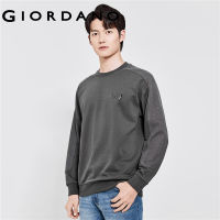 Giordanoผู้ชาย เสื้อสเวตเตอร์สเวตเตอร์คอกลมปักลายตัวอักษร Free Shipping 18022704