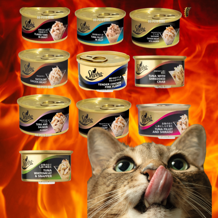 SHEBA Cat can Food 82g 82gm wet food kucing sheba Lazada