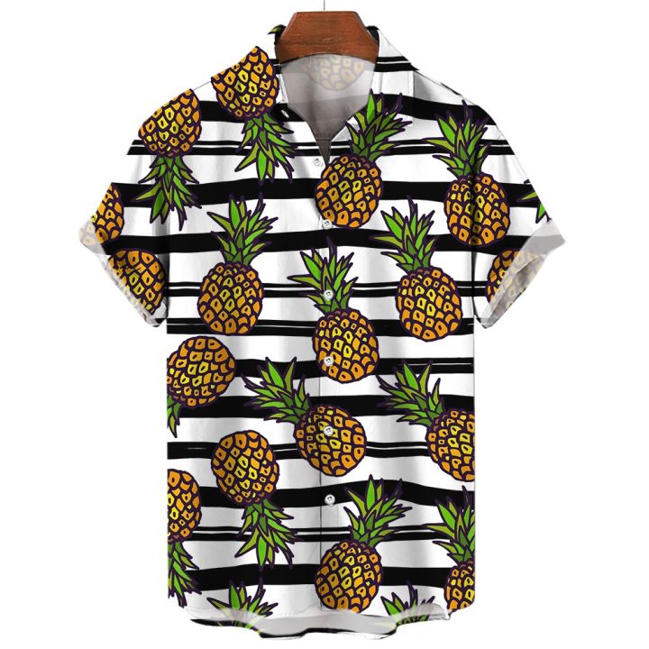 เสื้อ3d-พิมพ์ลายผลไม้เสื้อฮาวายชายเสื้อผ้าผู้ชายฤดูร้อนเสื้อแขนสั้นลายมะพร้าวเสื้อยืดโอเวอร์ไซส์ลำลอง