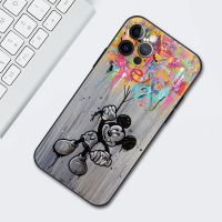 【Hot deal】 เคสหรูหรา Mickey สำหรับ11 12 Pro Max 13เคส iPad Mini สีดำนุ่ม