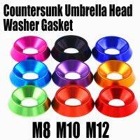 2PCS M8 M10 M12 Aluminum Colourful Countersunk Umbrella Flat Head Screw Concave Conical Decorative Groove Washer Gasket Nails  Screws Fasteners