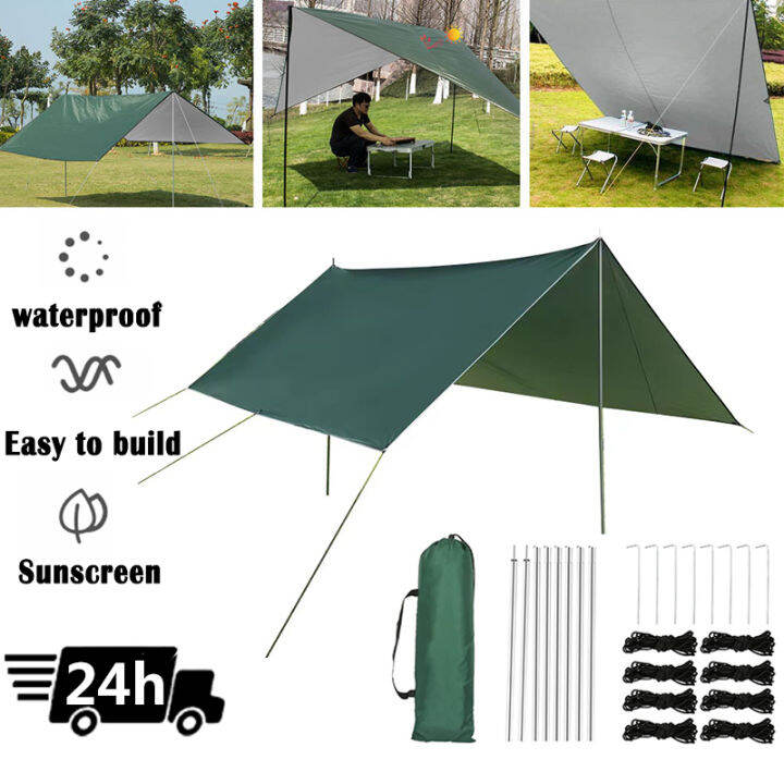 【DELUX】waterproof 10ft x 10ft camping tarp hammock tarp Tarp Tent ...