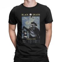 【Mens clothing】 Plague DoctorMen ยุโรป Black Death Tour Awesome Cotton Tees รอบคอขนาดใหญ่ Graphic T เสื้อพิมพ์