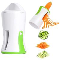 เครื่องตัดผักสำหรับห้องครัวมือถือ Spiralizer เครื่องตัดผักเครื่องตัดมันฝรั่งเกลียวผักมัลติฟังก์ชั่ป้องกันการลื่นที่ตัดผัก Spiralizer มือถือสำหรับบ้าน