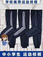 ❍✆∈ School uniform pants for primary school students in spring and autumn high school students one bar two bars and feet navy blue junior high school school pants