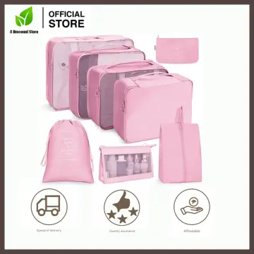 8Pcs Waterproof Packing Cubes Travel Luggage Organizer Shoe Storage Bags