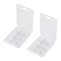 200 Packs Wax Melt Clamshells Molds Square 6 Cavity Clear Plastic Cube Tray For Candle-Making Soap
