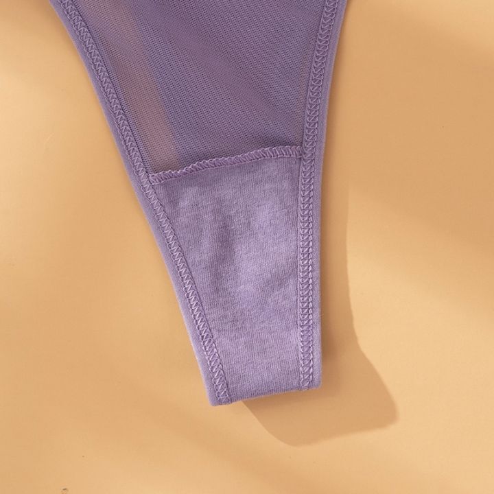 danqie2-กางเกงชั้นในจีสตริง-เอวต่ํา-พิมพ์ลายลูกไม้-เซ็กซี่-สําหรับผู้หญิง