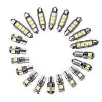 20Pcs Car LED Bulbs Interior Kit Dome Trunk Door Plate Light Super Bright Canbus Error Free Interior Lamp for 5 Series E39 M5 Map 1997-2003