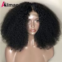 【LZ】✆❈☢  250  Density Afro Kinky Curly Human Hair Wigs For Women Indian 13x4 Lace Frontal Wig 4x1 T Part Wig With Transparent Lace Remy