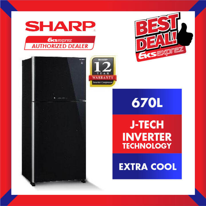 sharp fridge 670l