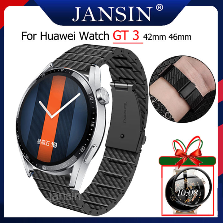 watch-gt-3-se-carbon-fiber-สาย-สำหรับ-huawei-watch-gt-3-42mm-46mm-สายนาฬิกาสำรอง-lightweight-สายนาฬิกา