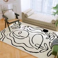 Minimalist Bedroom Decor Abstract Carpet Nordic Style Carpets for Living Room Large Area Portrait Art Floor Mat Home Plush Rug Tapestries Hangings