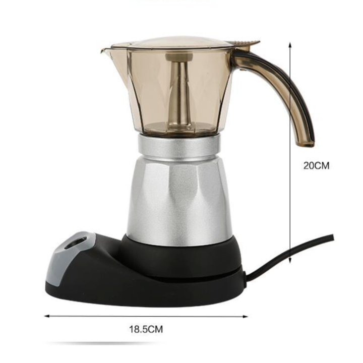 เครื่องทำกาแฟ-มอคค่าพอทไฟฟ้า-หม้อต้มชากาแฟ-electric-moka-pot