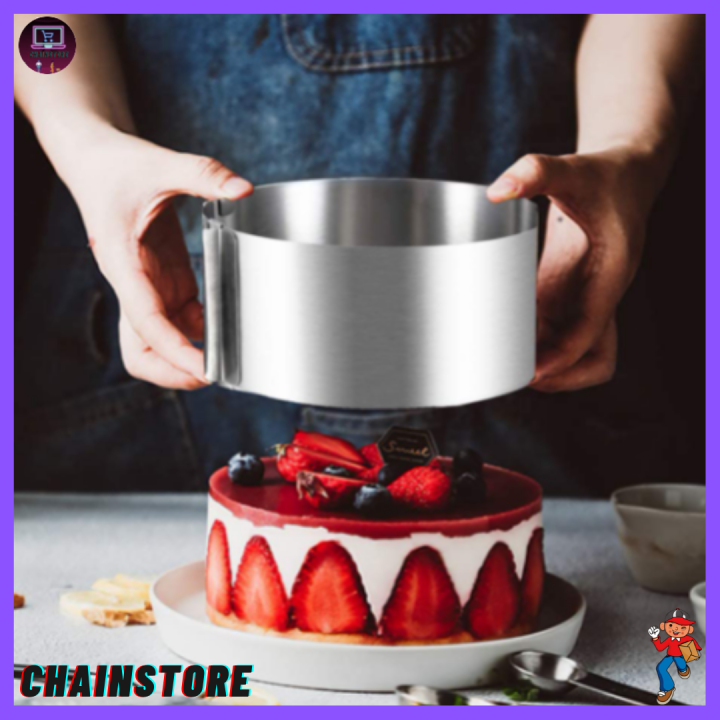 CHAINSTORE Stainless Steel Adjustable Round Cake Ring Mold Lazada PH