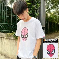 HGJ Marvel Men Spider-man UV Sensitive T-Shirt เสื้อสไปรเดอร์แมนเทคนิคสียูวีเปลี่ยนสีเมื่อโดนแดด สินค้าลิขสิทธ์แท้100% characters studio