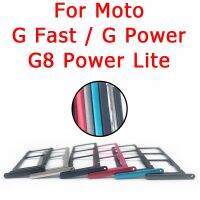 ใหม่สำหรับ Moto G100 G60S G8 Power Lite G Fast G ที่ใส่ซิมการ์ดถาดใส่ซิมพร้อมชิ้นส่วนการ์ด SD อะไหล่อะแดปเตอร์