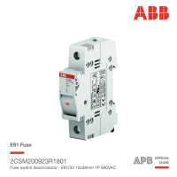 ABB E91/32 10x38mm Fuse Isolator Switch 1P 690VAC