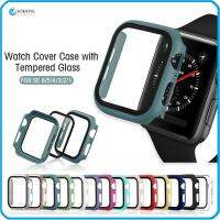 RJQFNG กระจกนิรภัย นุ่ม ใส สำหรับ Apple Watch Case iWatch 38mm 40mm4 2mm 44mm เคสป้องกัน ตัวป้องกันหน้าจอ