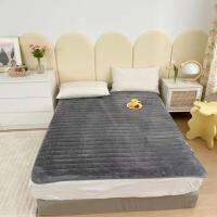 [COD] velvet thick warm flannel single product non-slip bed pad mat