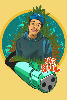 โปสเตอร์ Wiz Khalifa วิซ คาลิฟา Rapper แร็พเปอร์ Hip Hop ฮิปฮอป Poster รูปภาพ ของสะสม ของแต่งบ้าน ของแต่งห้อง โปสเตอร์แต่งห้อง โปสเตอร์ติดผนัง 77poster