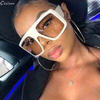 2022 Newest Design Big Frame Oversized Sunglasses Women Luxury Brand Large Flat Top Sun Glasses Trendy Square Gradient Shades