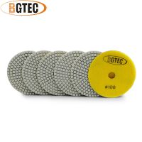 BGTEC 4inch 6pcs 100 wet diamond flexible polishing pads 100mm granite marble ceramic grinding disc