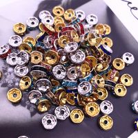 50pcs 8mm Crystai Rhinestone Glass Round Loose Spacer Beads for Jewelry Making DIY Bracelet Accessories Beads