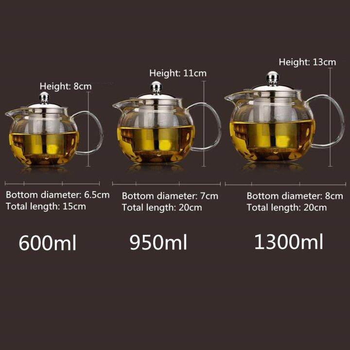 600-950-1300ml-glass-stainless-steel-teapot-with-infuser-filter-lid-heat-resistant-tea-pot-kettle-home-office-teaware-set