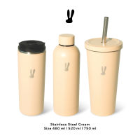 Stainless Steel Tumbler l สี Cream l แก้วน้ำสำหรับเก็บความเย็น - ร้อน l CASA LAPIN