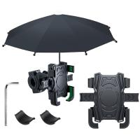 Motorbike Mobile Phone Holder Waterproof Stand Smartphone Bracket with Umbrella Outdoor Supplies  Rearview Mirror