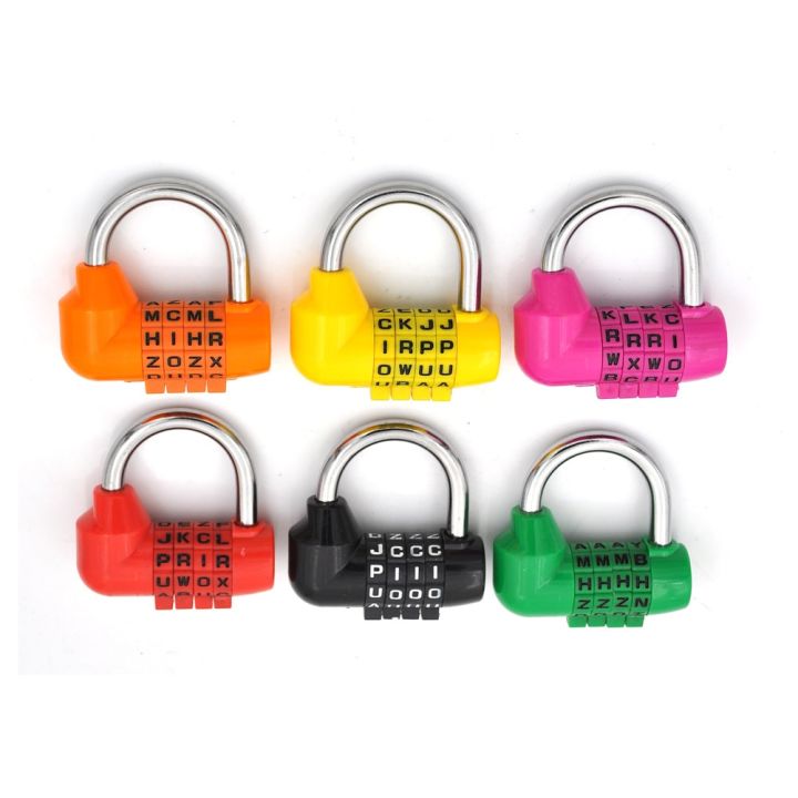 ไดอารี่ล็อกรหัสนิรภัยสำหรับกระเป๋าเดินทางพร้อมตัวอักษรตัวเลข4ตัวกุญแจใส่รหัส